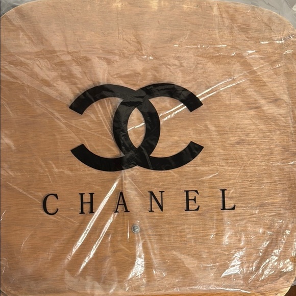Authentic Chanel Black Tote, Gold Chain Handles White Sequin CC on both sides - Picture 4 of 14